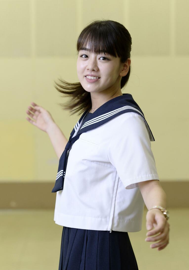 登美丘高のダンス部キャプテンを務めた伊原六花。高校卒業後、女優に　©KYODO