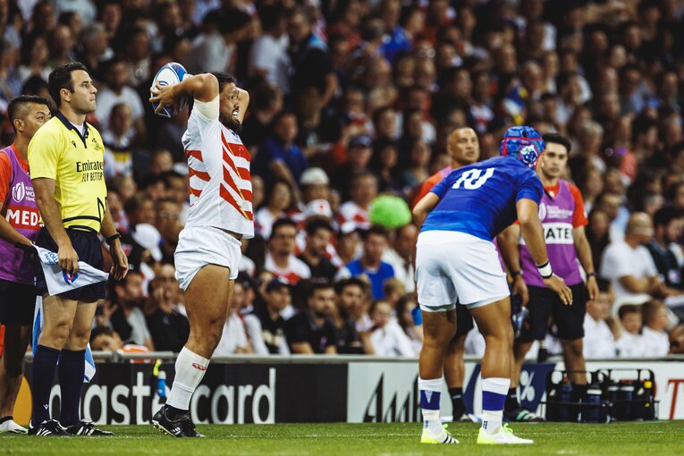 イングランド戦の課題だったラインアウトはサモア戦で修正。逆にアルゼンチンのラインアウトを崩せるかがカギとなる　©Kiichi Matsumoto