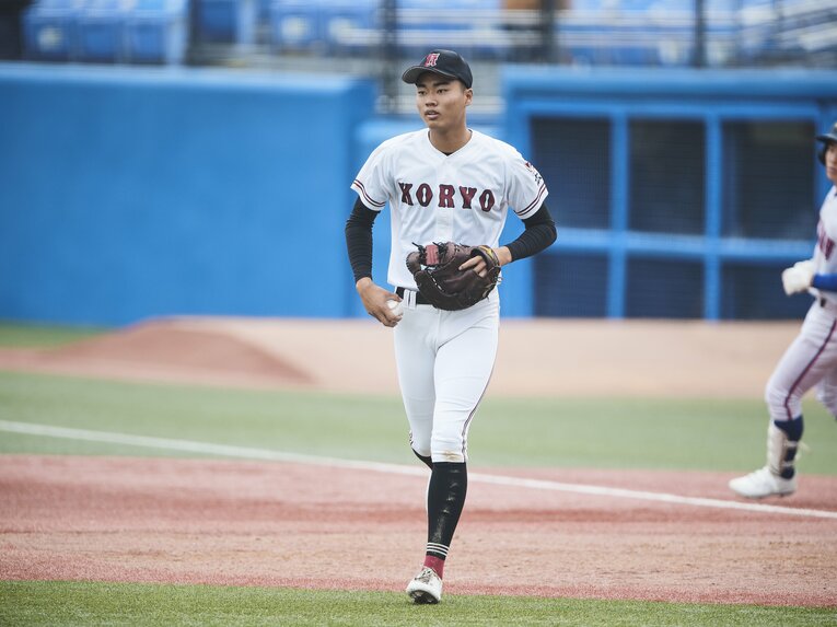 広陵高・真鍋慧一塁手、2005年6月生まれ　©Yuki Suenaga