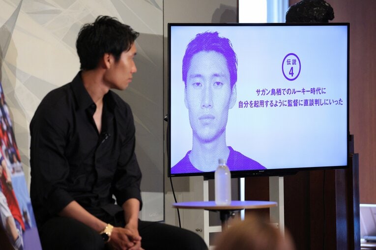 トークショーでの鎌田　©Shigeki Yamamoto