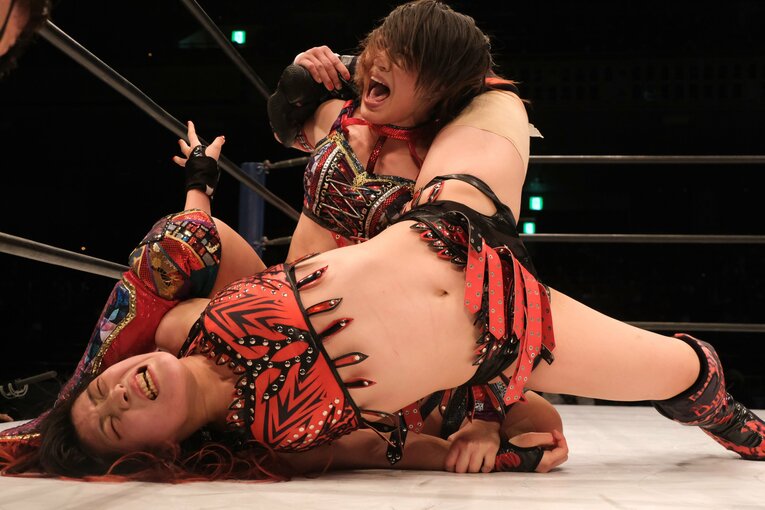 朱里vs林下詩美（2021年12月29日スターダム両国大会）　©Norihiro Hashimoto