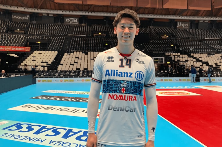 今やミラノを牽引する存在となった石川祐希（28歳）。初タイトルを懸けたコッパ・イタリアは惜しくも準決勝敗退となった ／ photograph by Noriko Yonemushi