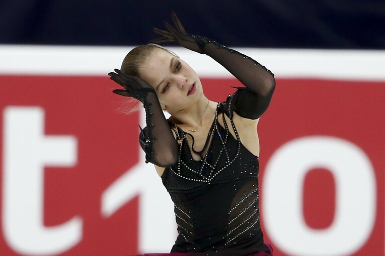 ジュニア国際デビュー以来、初めてメダルを逃したトゥルソワ　(C)Getty Images