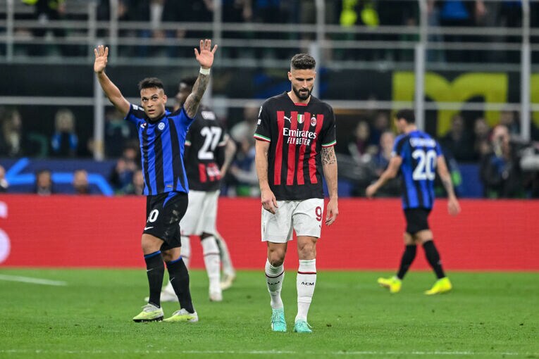 インテルとのCLミラノダービーに敗れたミラン　©Getty Images