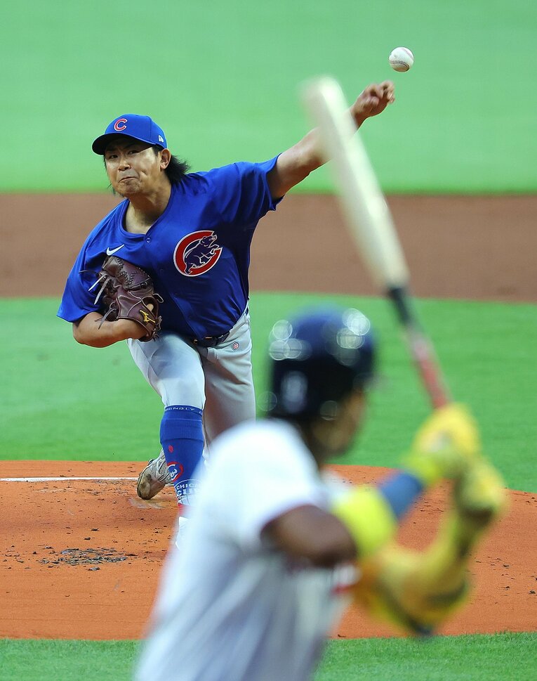 打者からすると「独特な感覚に陥る」という今永の投球フォーム　©︎Getty Images