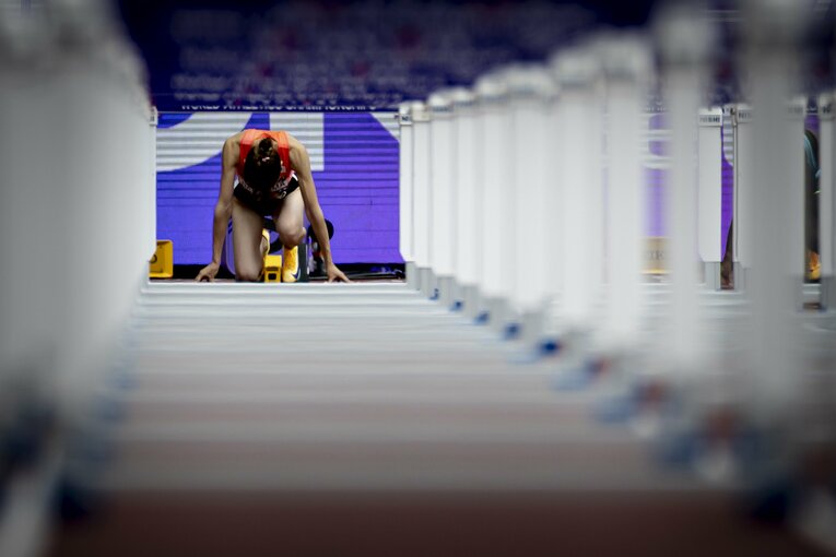 【東京世界陸上】100mハードル予選を走る中島ひとみ（長谷川体育施設）　©Kiichi Matsumoto