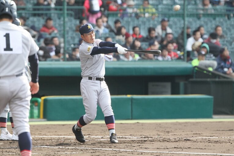 青森山田・兜森監督の2016年センバツ出場時　©Ryuki Matsuhashi