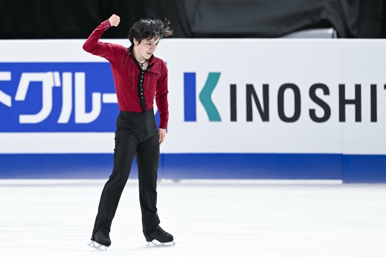 世界選手権SPの演技　©Asami Enomoto