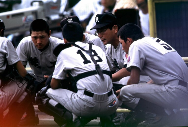 熊本工・田中久幸監督　©Hideki Sugiyama