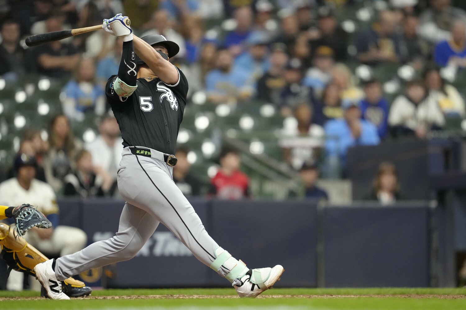 3月26日、開幕戦で放ったメジャー1号ホームラン　©Getty Images