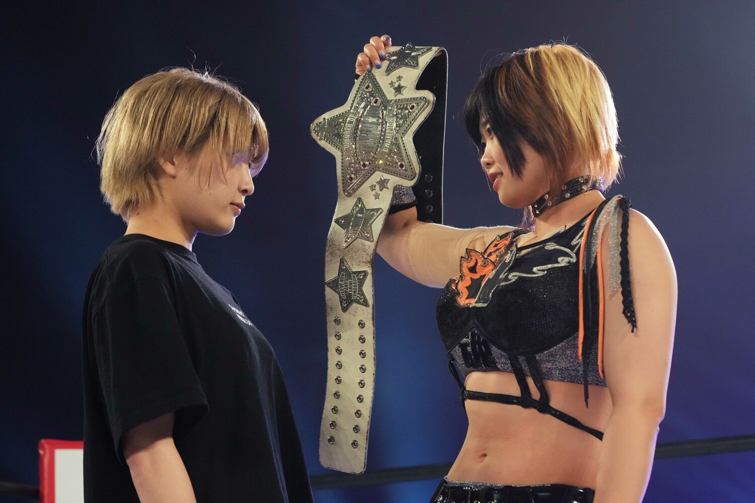 12月29日の両国国技館でふたたびMIRAIの白いベルトに挑む　©Essei Hara