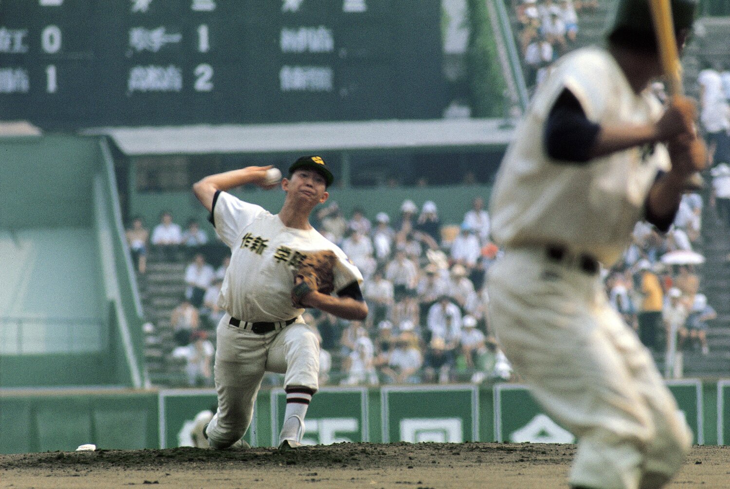 1973年8月、夏の甲子園でマウンドに立つ江川卓。蓄積した疲労もあって本調子ではなかったという　©JIJI PRESS