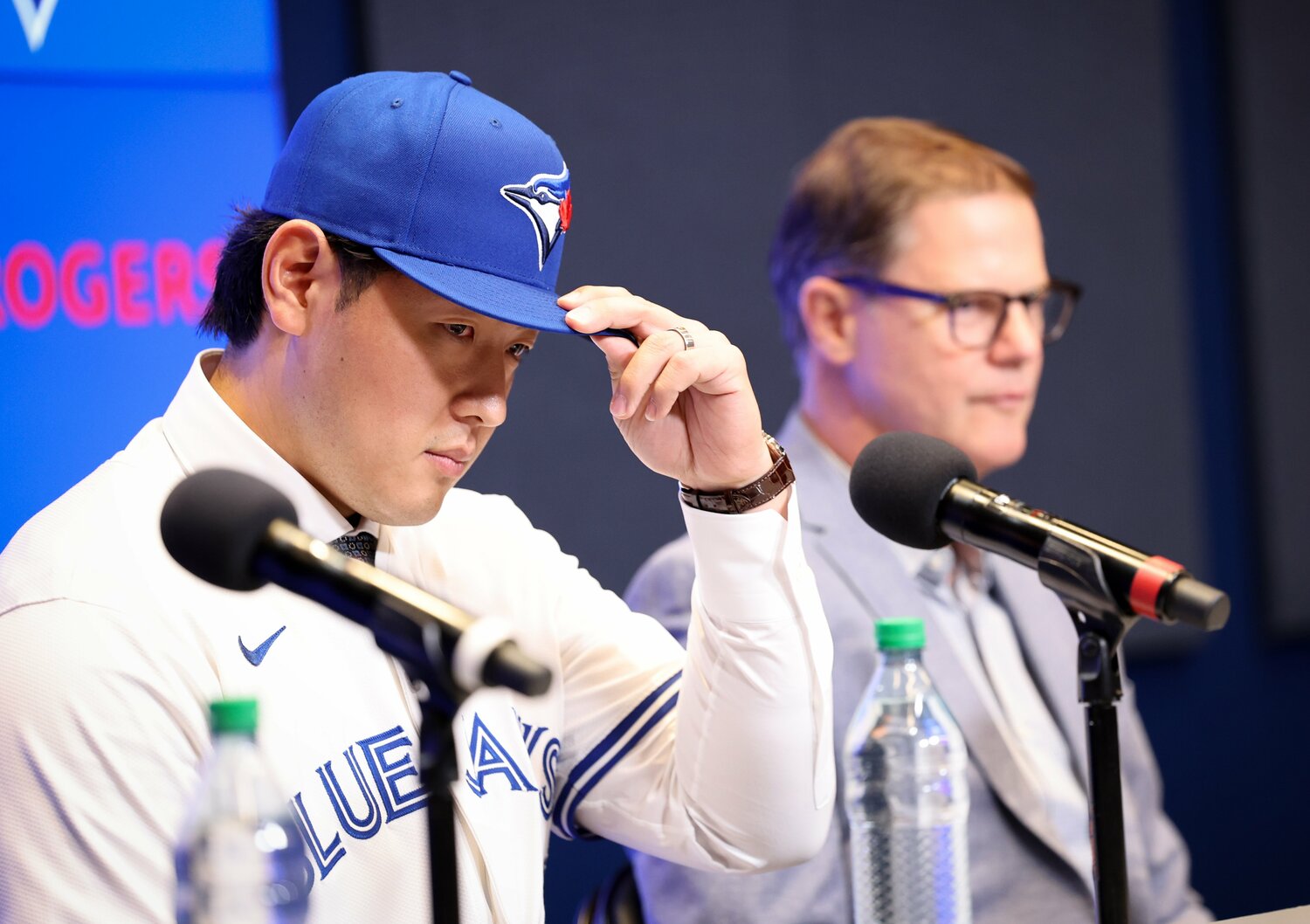 4年6000万ドルでブルージェイズと契約した岡本和真（2026年1月）　©︎Richard Lautens/Toronto Star via Getty Images