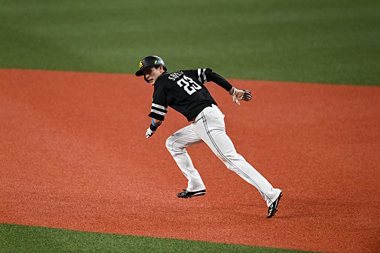 周東の10月の盗塁数23、成功率.920も“異常値”だ(c)Nanae Suzuki