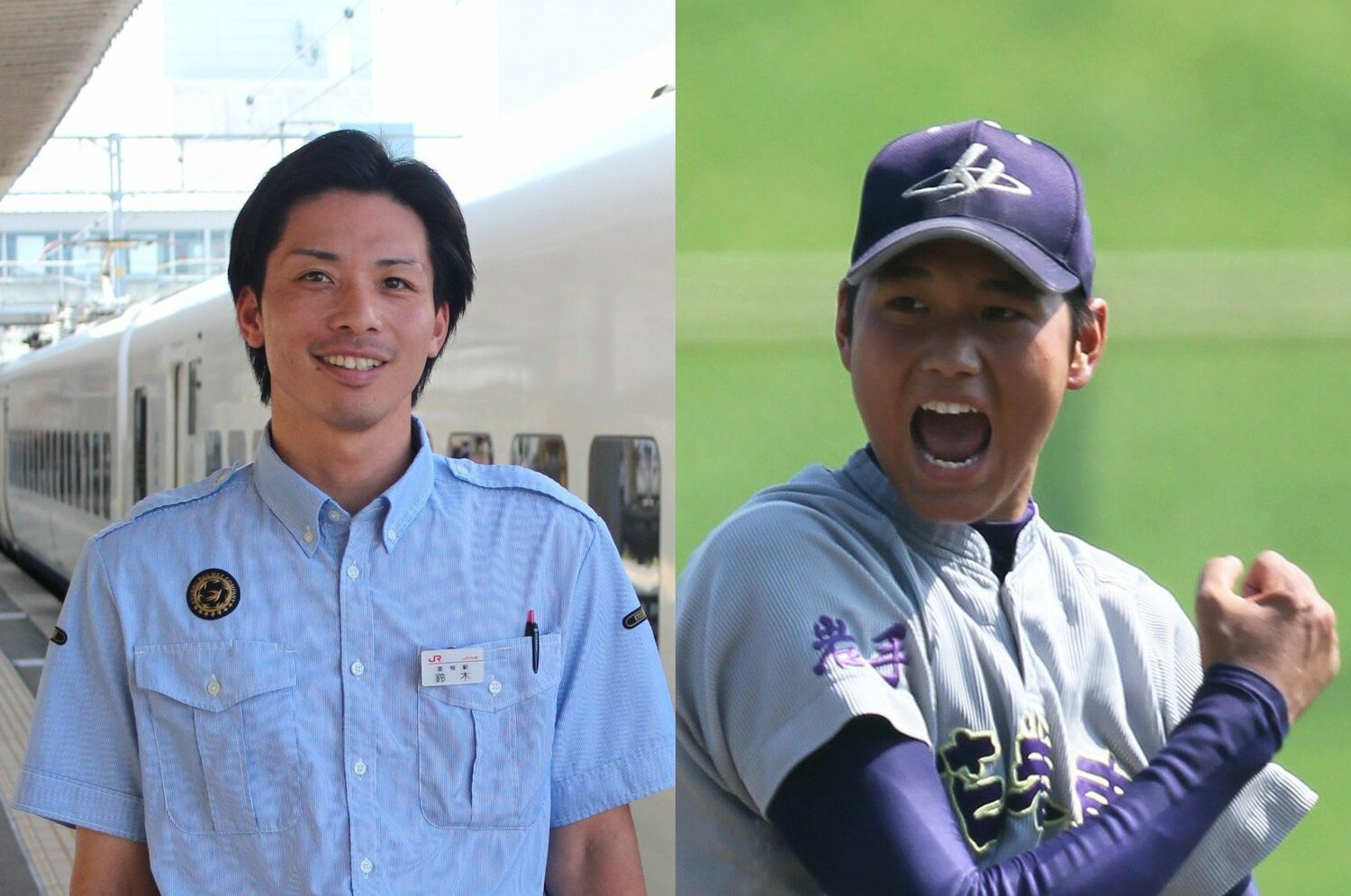 大谷翔平“史上初の高校生160キロ”を見た男・鈴木匡哉の回想「仮想・大谷の170キロのマシンより…」それでもバットを短く持たなかった＜Number Web＞ photograph by Katsuharu Uchida(L)/JIJI PRESS(R)