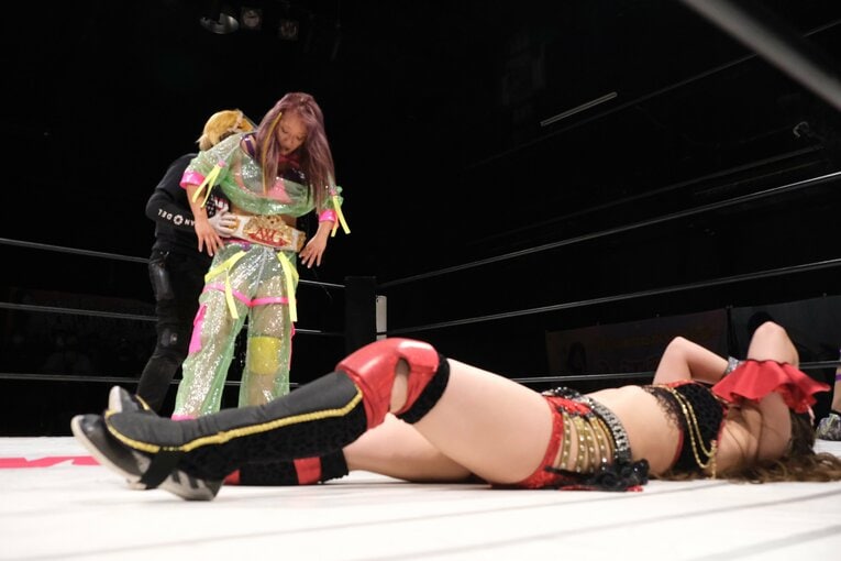 シングル王座挑戦試合（vs.SAKI、11月6日）　©Norihiro Hashimoto