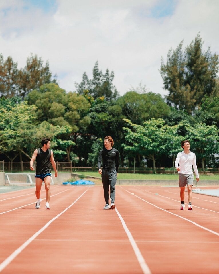 小川選手、瀬古選手、菅原選手、3人での沖縄合宿　©Sports360