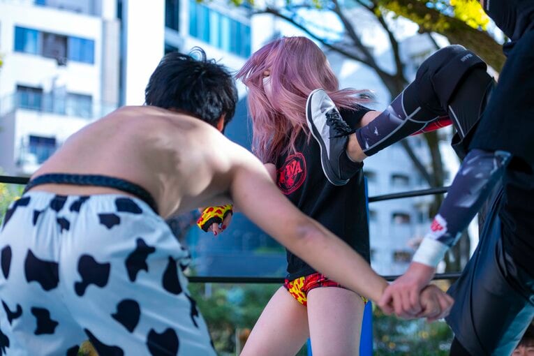 慶應プロレス研究会“唯一の女子学生レスラー”無村架純が“男子相手”に闘う理由「木村花さんみたいに」《特別フォトインタビュー》(12)