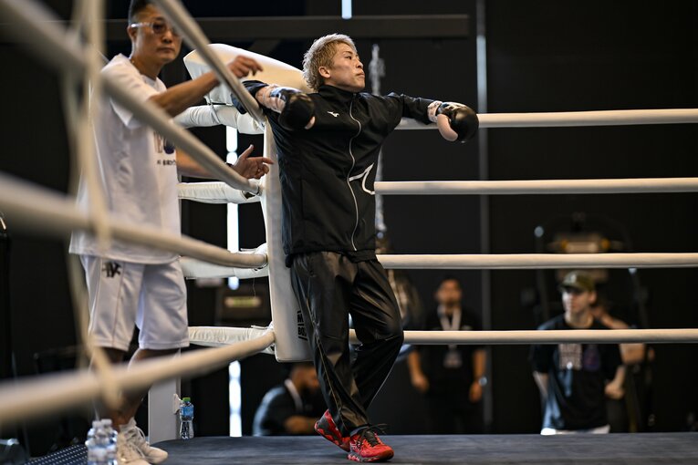 ピカソ戦直前、現地リヤドでの井上尚弥のジムワーク　©Hiroaki Finito Yamaguchi