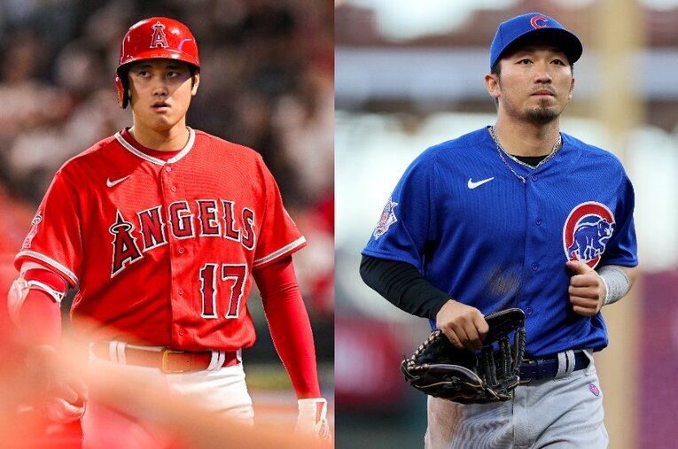 WBCに参戦を表明しているエンゼルスの大谷翔平（左）とカブスの鈴木誠也（右） ／ photograph by Nanae Suzuki / Getty Images