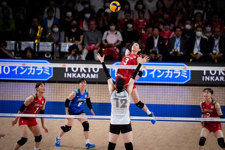 古賀紗理那（VNL韓国戦）©︎Volleyball World