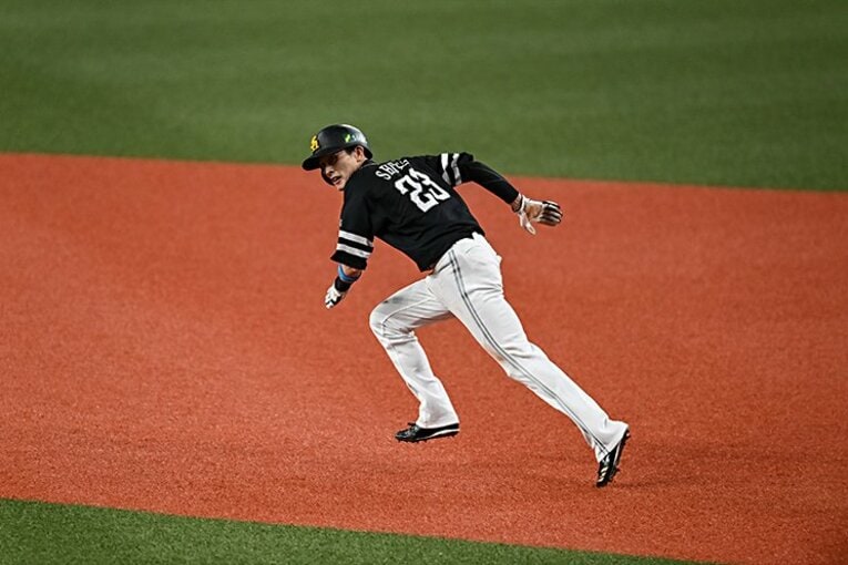 周東の10月の盗塁数23、成功率.920も“異常値”だ(c)Nanae Suzuki