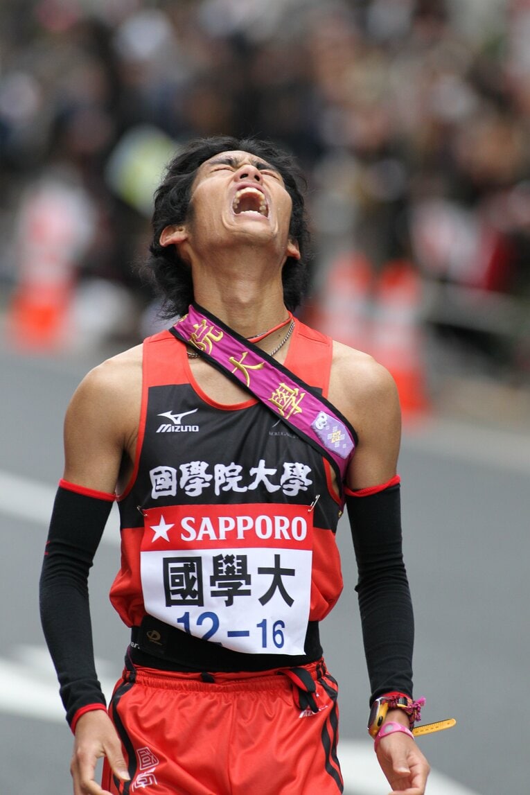 【コース間違えの悲劇／2011年】10位でゴールした瞬間の寺田夏生　©Shigeki Yamamoto