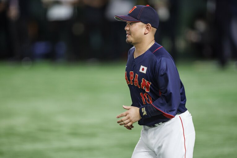 侍ジャパン強化試合（22年11月）に出場した森友哉　©︎Kiichi Matsumoto