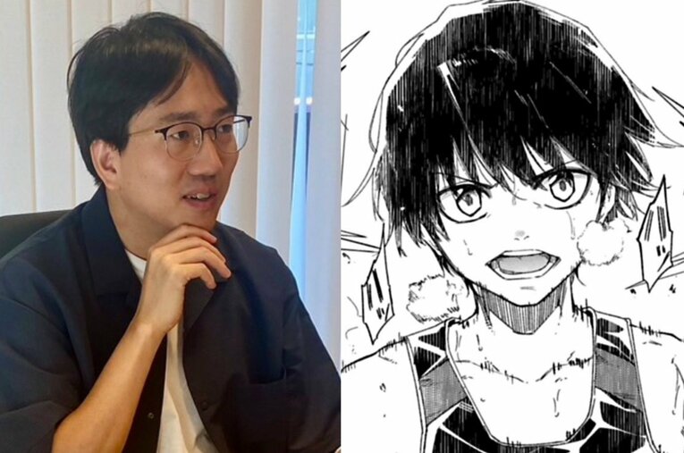 現在はヒット作も多く担当する漫画編集者になった鍵谷亮さん。それでも箱根路への想いは消えず、駅伝漫画を立ち上げたという ／ photograph by (L)本人提供、(R)蒼井ミハル