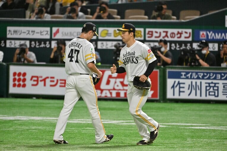 日本シリーズ第5戦、3回に筒香嘉智に先制打を打たれた大関友久は早くも交代となった　©︎Hideki Sugiyama