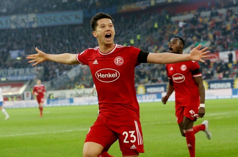 デュッセルドルフで存在感を高めるアペルカンプ真大。近い将来、ドイツと日本のどちらの代表を選択するのだろうか ／ photograph by Getty Images