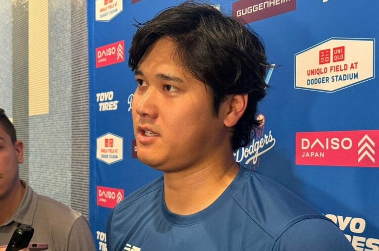 大谷翔平は体の各所に不安要素を抱える中で、ドジャースのワールドシリーズ3連覇へどんな打棒を見せるか ／ photograph by Naoyuki Yanagihara