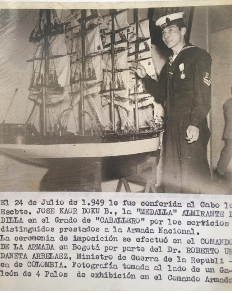 海軍時代の道工 ※本人提供