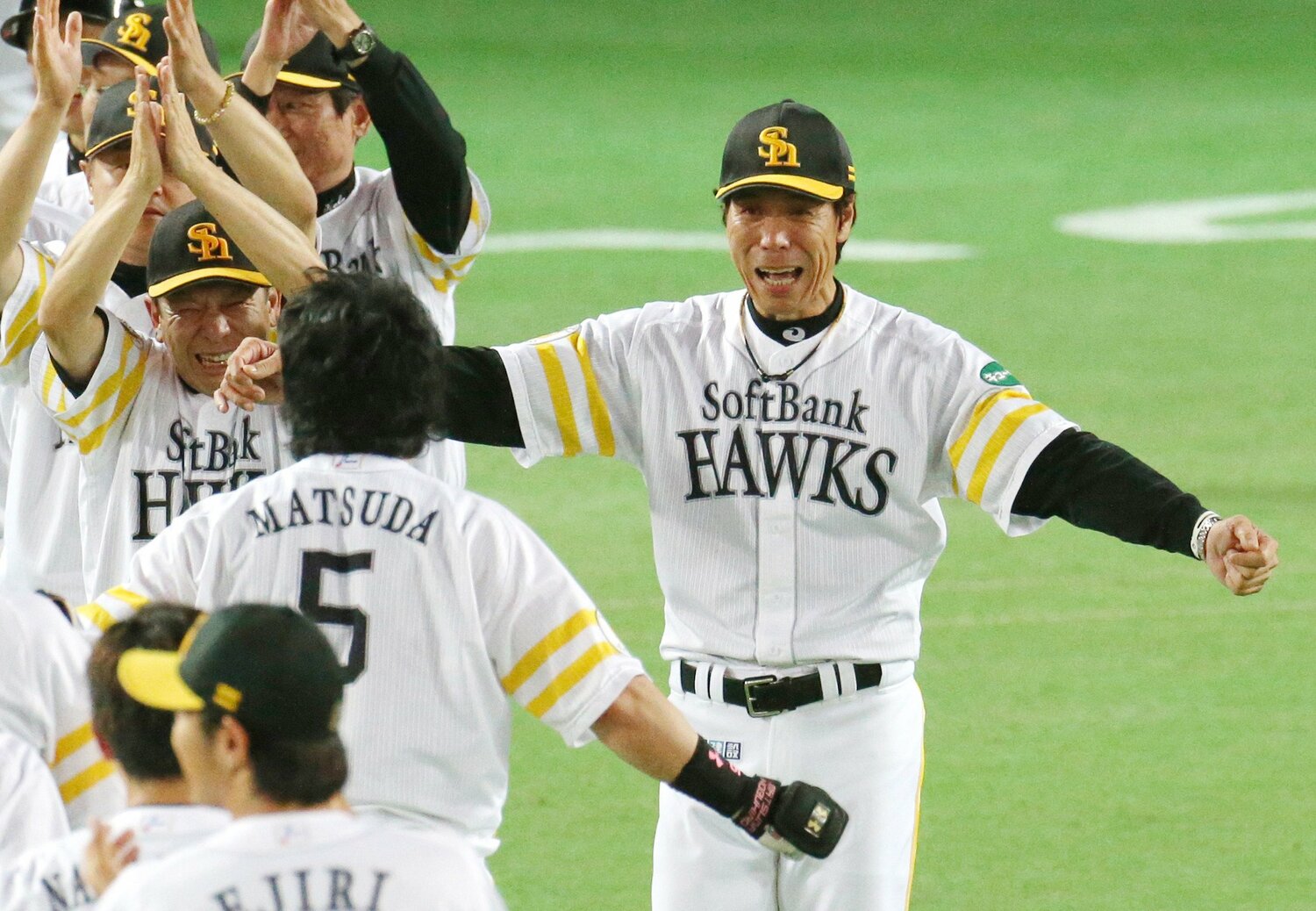 8年前の2014年10月2日は、オリックスを下し、歓喜のリーグ優勝を決めた日だった ©JIJI PRESS
