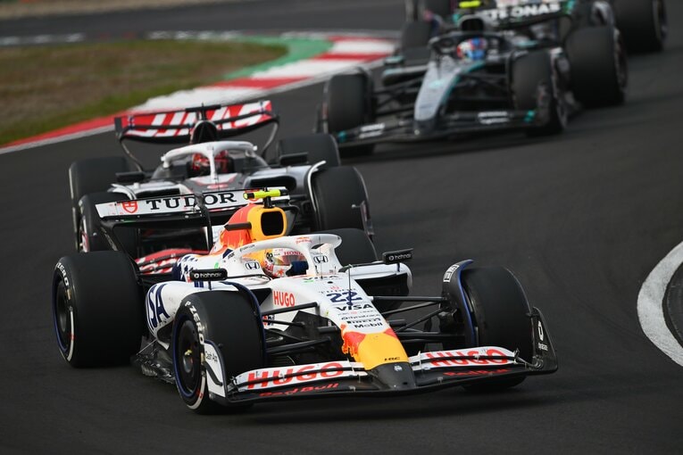 今季開幕からの2戦、角田はRBで証明したパフォーマンスでレッドブルのシートを勝ち取った　©Getty Images / Red Bull Content Pool