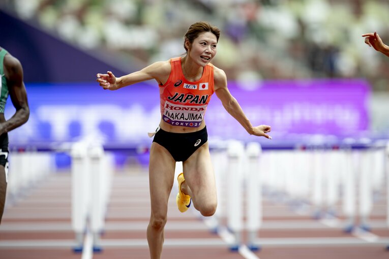 【東京世界陸上】100mハードル予選を走る中島ひとみ（長谷川体育施設）　©Kiichi Matsumoto