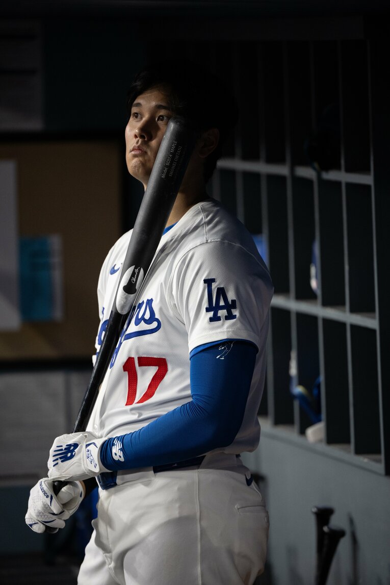 よく目を凝らすとサイズの「34・31.5」が刻印されているバット（クリックしてスクロールするとより詳細の写真をご覧になれます）　©Nanae Suzuki