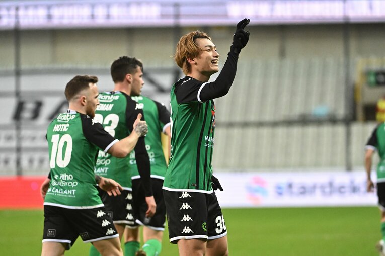 セルクル・ブルージュでの上田綺世。30試合14得点とチームの得点源として活躍している　©Getty Images