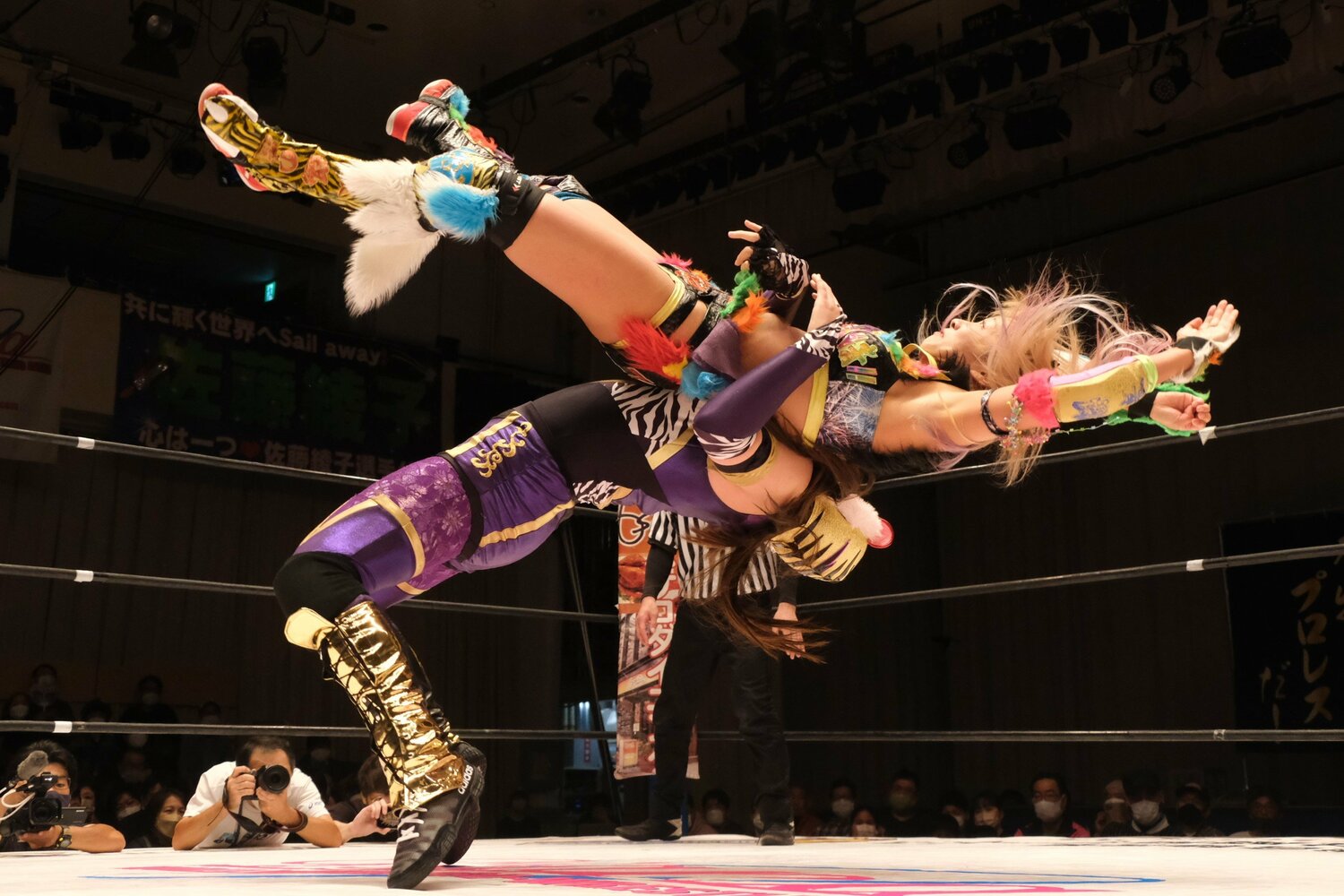 クイーンはウナギをジャーマンスープレックスで投げる