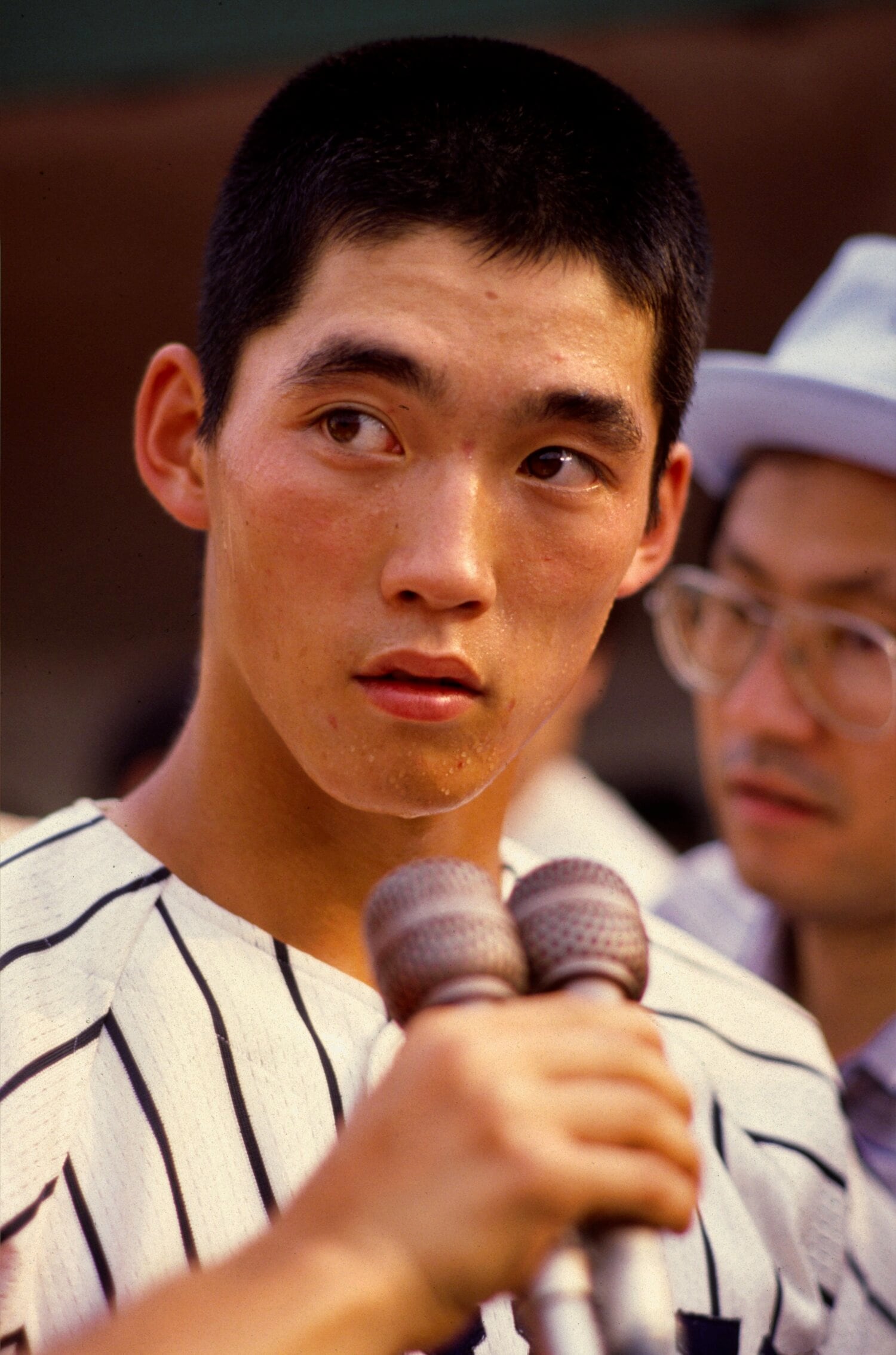 1983年、夏の埼玉県大会。立教高3年の長嶋一茂（当時17歳）　©AFLO