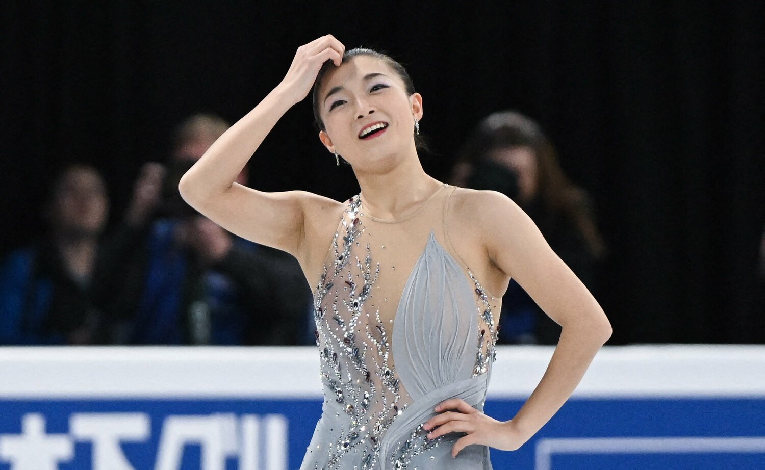 ショートの演技後、思わず苦笑いの坂本　ABACA PRESS/JIJI PRESS