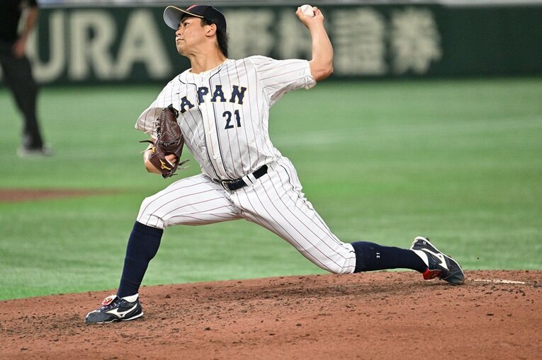 韓国戦での今永 ／ photograph by Naoya Sanuki