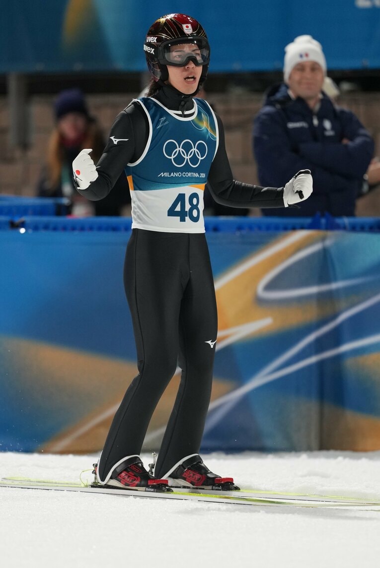 男子ノーマルヒルの2本目、二階堂蓮の大ジャンプ（7枚目／全10枚） ©Tutomu Kishimoto / JMPA