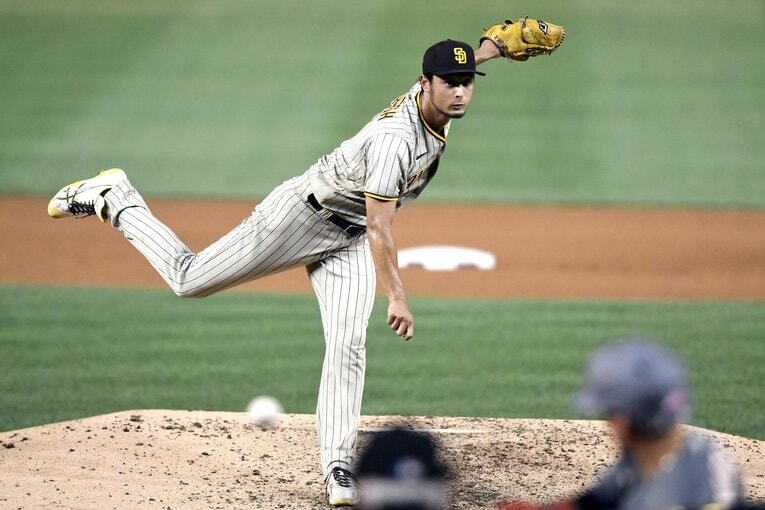 8月13日のナショナルズ戦。この日は敗れたが、ダルビッシュは普段と変わらない冷静さだった　©Getty Images