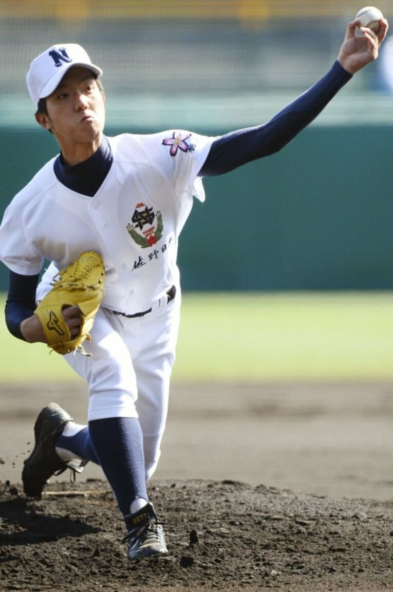 2014年選抜ベスト4入りに貢献した佐野日大時代の田嶋　©︎Kyodo News