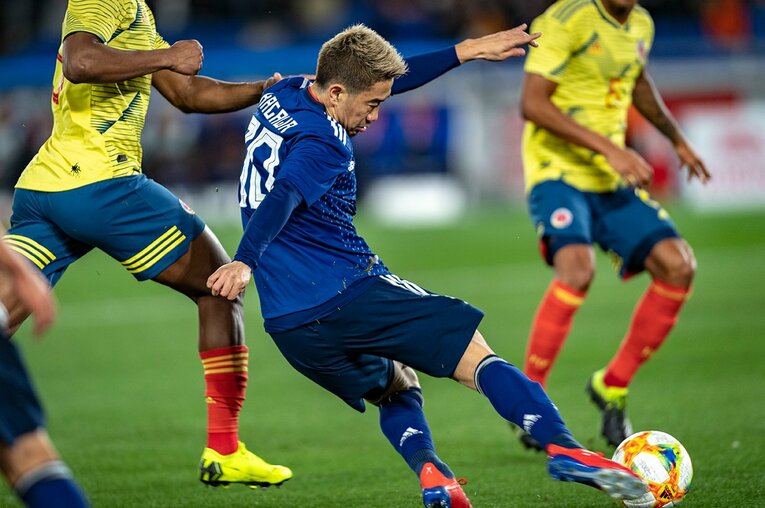 2019年の日本代表戦に出場した際の香川　©Takuya Sugiyama