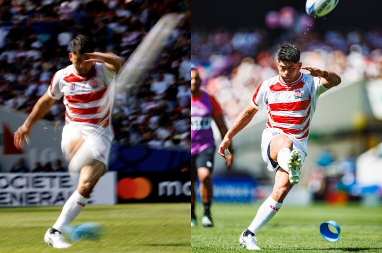 ラグビーW杯で全4試合にSOとして出場した松田力也。今大会を通じて20本中19本のキックを決め、成功率は驚異の95%を記録した ／ photograph by Kiichi Matsumoto