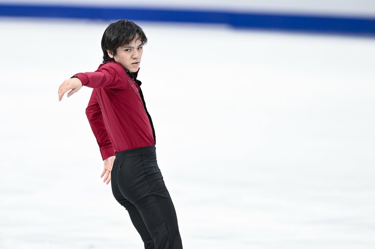 世界選手権SPの演技　©Asami Enomoto