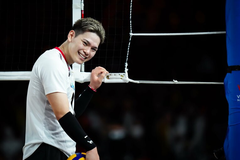 西田有志（VNLイラン戦）　©︎Volleyball Wrold