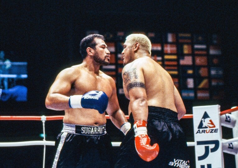 2001年10月8日、旧K-1屈指の名勝負として語り継がれるレイ・セフォー戦　©Susumu Nagao